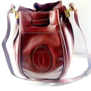 Cartier Burgundy Shoulder Bag